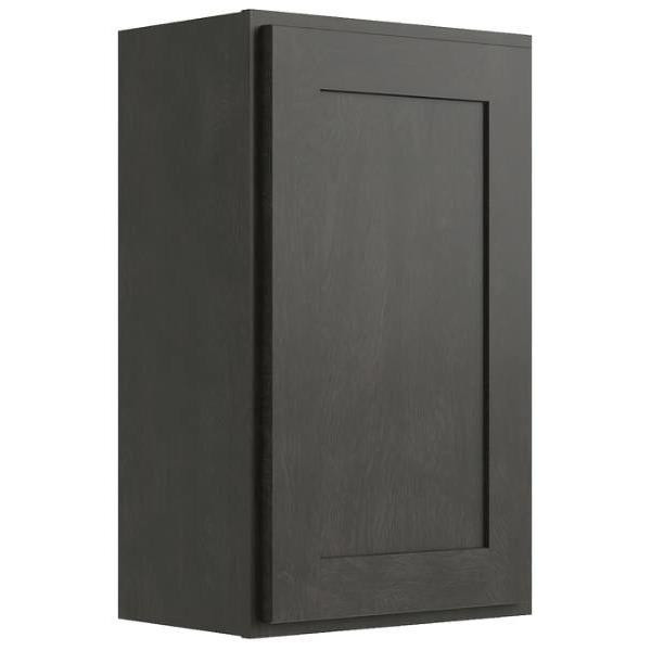 CNC CABINETRY 9" W X 30" H 1 Door Wall Cabinet, Luxor Smoky Grey