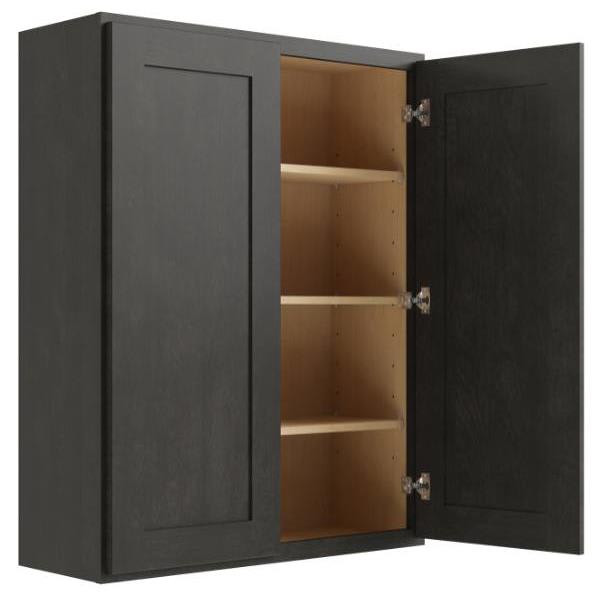 CNC CABINETRY Luxor Smoky Grey Wall Cabinet 33w X 42h