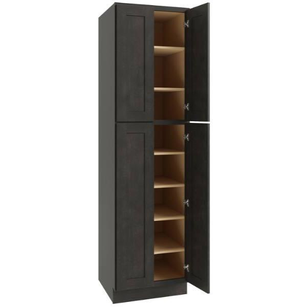 CNC CABINETRY Luxor Smoky Grey Utility Cabinet 24w X 96h