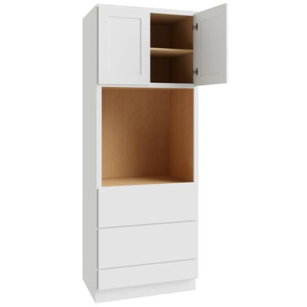 CNC CABINETRY Luxor White Tall Oven Cabinet 33w X 90h