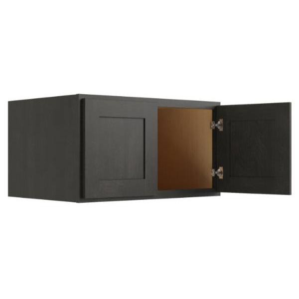 CNC CABINETRY Luxor Smoky Grey Wall Cabinet, 24 Deep 36w X 15h