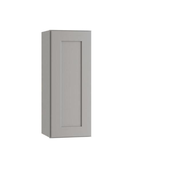 Express Shaker 12 In W X 12 In D X 30 In H Assembled Plywood Wall Kitchen Cabinet In Veiled Gray With Shelves Left