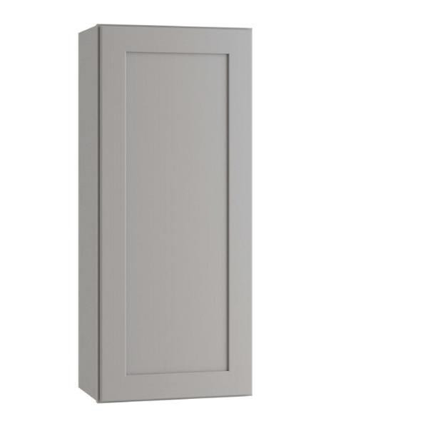 Express Shaker 18 In W X 12 In D X 42 In H Assembled Plywood Wall Kitchen Cabinet In Veiled Gray With Shelves Left