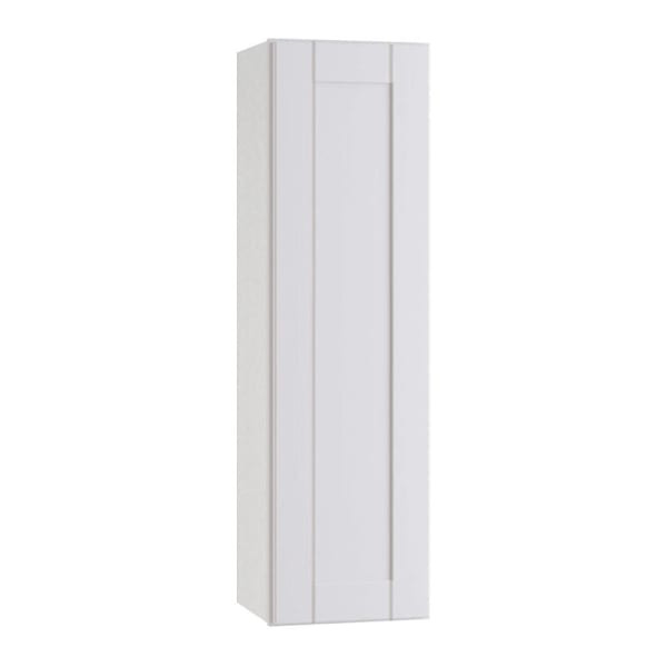 Express Shaker 12 In W X 12 In D X 42 In H Assembled Plywood Wall Kitchen Cabinet In Vesper White With Shelves Left