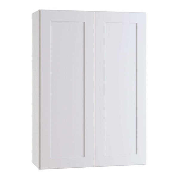 Newport 27 In. W X 12 In. D X 42 In. H Assembled Plywood Wall Kitchen Cabinet In Pacific White With Soft Close