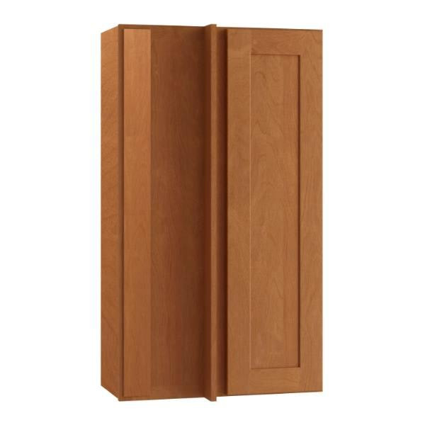 Newport 24 In. W X 12 In. D X 42 In. H Assembled Plywood Blind Wall Kitchen Cabinet In Cinnamon With Soft Close LH
