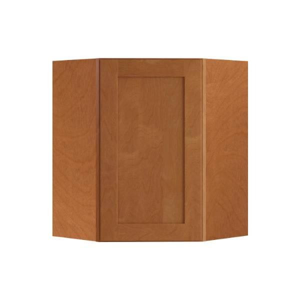 Newport 20 In. W X 12 In. D X 30 In. H Assembled Plywood Diagonal Wall Kitchen Cabinet In Cinnamon With Soft Close