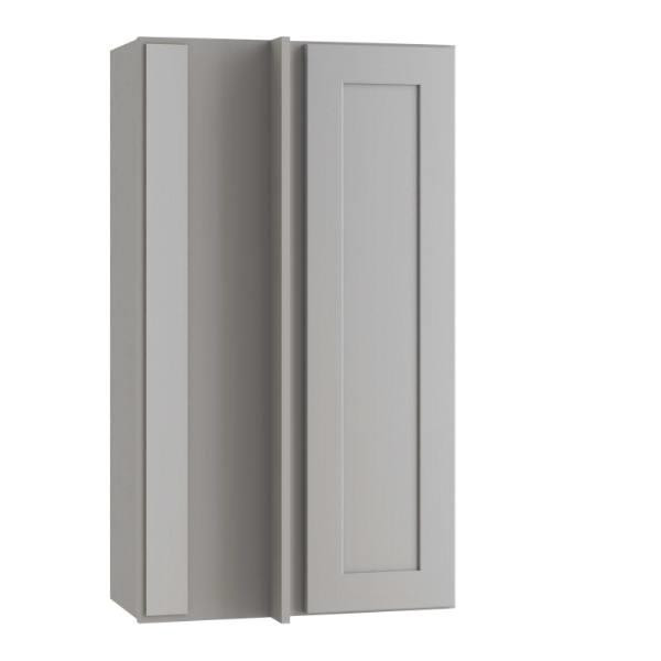 Newport 24 In. W X 12 In. D X 42 In. H Assembled Plywood Blind Wall Kitchen Cabinet In Pearl Gray With Soft Close LH