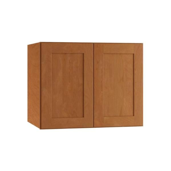 Newport 36 In. W X 24 In. D X 18 In. H Assembled Plywood Wall Bridge Kitchen Cabinet In Cinnamon With Soft Close