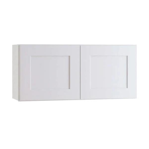 Newport 36 In. W X 12 In. D X 12 In. H Assembled Plywood Wall Bridge Kitchen Cabinet In Pacific White With Soft Close