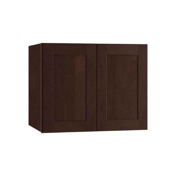 Newport 36 In. W X 24 In. D X 18 In. H Assembled Plywood Wall Bridge Kitchen Cabinet In Manganite With Soft Close