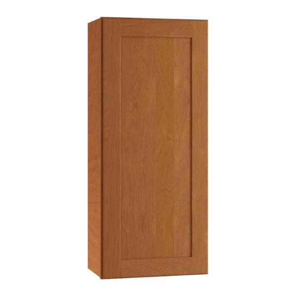 Newport 21 In. W X 12 In. D X 42 In. H Assembled Plywood Wall Kitchen Cabinet In Cinnamon With Soft Close