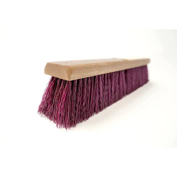 Renown Polypropylene Heavy Sweep With 3-1/4" Trim, 18", Maroon