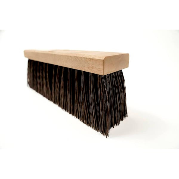Renown Plastic Street Broom, 16", Brown