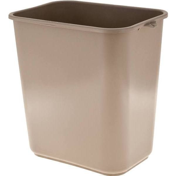 Impact Products 28 Qt Soft-Sided Beige Plastic Wastebasket