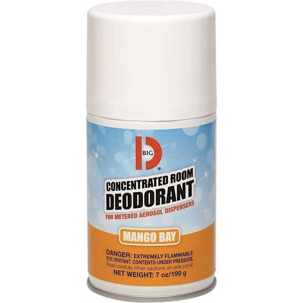 Big D Concentrated Room Deodorant For Metered Aerosol Dispensers, 7 Oz, Mango Bay