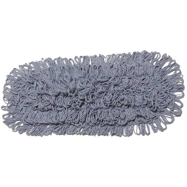 Alphapointe Inhibitor Dust Mop Head, Looped-End, 5" X 18", Blue, Case Of 12