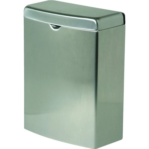Bobrick Surface-Mount Sanitary Napkin/Tampon Waste Bin (Stainless Steel)