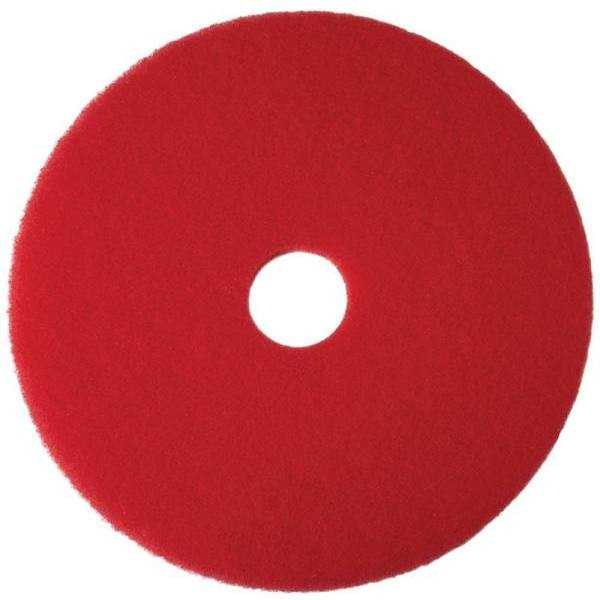 Renown Buffing Floor Pad, 12", Red, Case Of 5