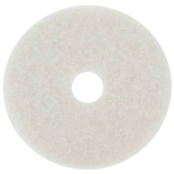 3M Super Polish Floor Pad, 24", White, Case Of 5