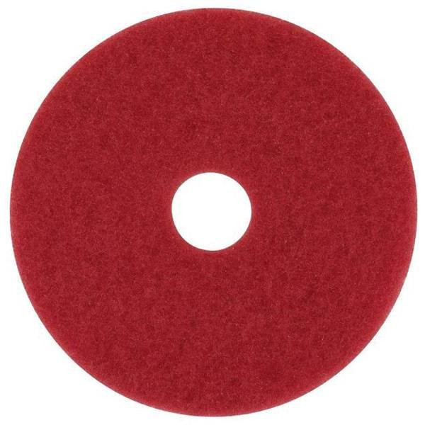 3M Buffing Floor Pad 19", Red, Package Of 5