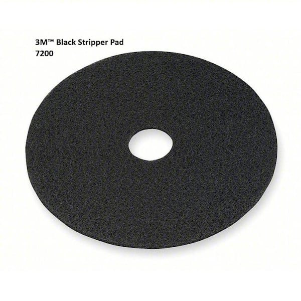 3M Stripping Floor Pad, 16", Black, 7910-01-513-2252