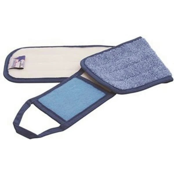 Renown 18 " Blue Microfiber Flt Mop Pad With Scrubber Flp Package Of 3