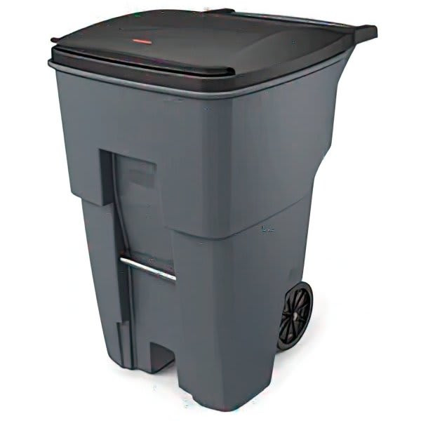 Rubbermaid Commercial Brute 95 Gallon Rollout Trash Can W/ Lid