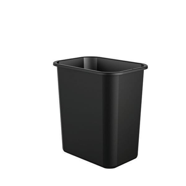 Suncast Commercial Desk-Side Resin Trash Can, 7 Gallon, Black