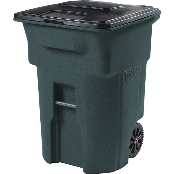 Toter 96 Gallon 2-Wheel Rollout Rectangular Trash Can (Green)