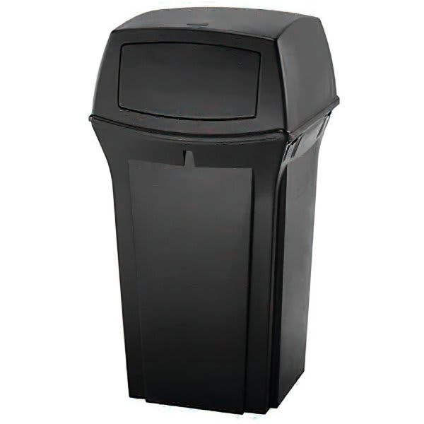 Rubbermaid Commercial Ranger 45 Gallon 2-Door Trash Can (Black)