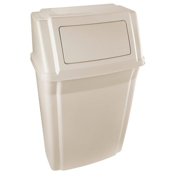 Rubbermaid Commercial Profile 15 Gallon Wall Mount Trash Can (Beige)