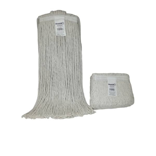 Renown 20 Oz. 1 In. Natural Cotton Headband Cut End Mop Head Package Of 6