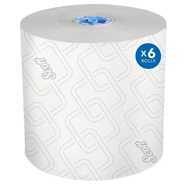 Scott PRO High-Capacity Hard Roll Towels, 25702, For Blue Core Hardwound Dispensers, White, Case Of 6