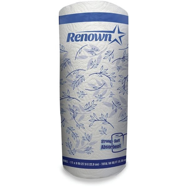 Renown 2-Ply Bright White Premium Kitchen Roll Paper Towel (30-Case)