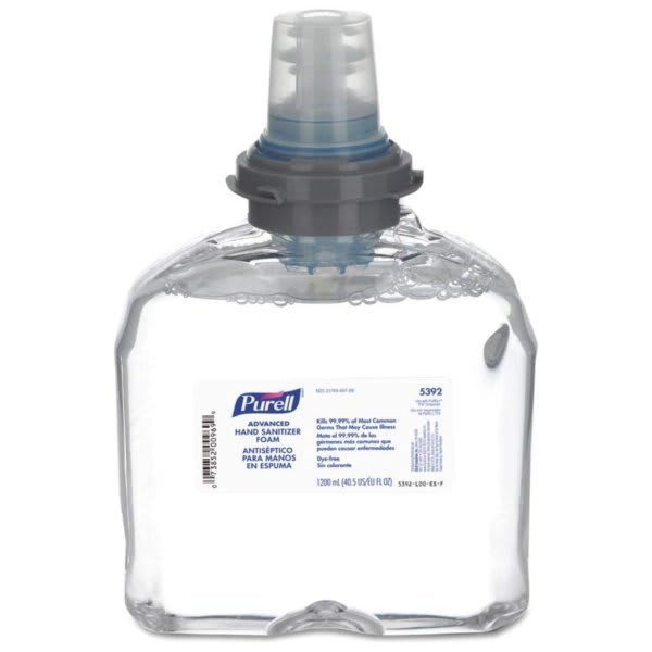 Purell Advanced Hand Sanitizer Foam, Clean Scent, 1200 Ml Refill Case Of 2