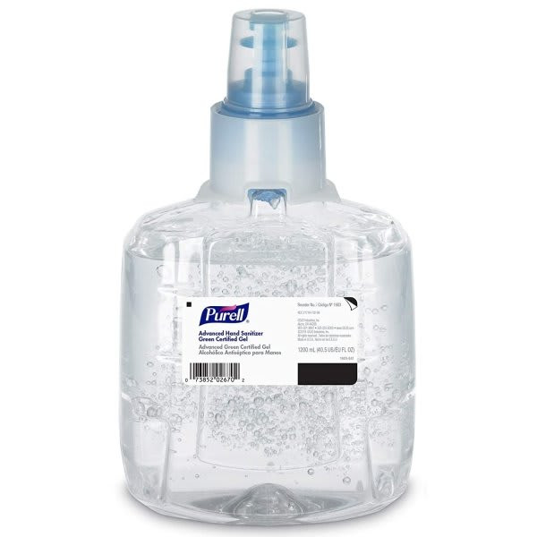 Purell 1200 Ml Advanced Green Certified Hand Sanitizer Gel For Ltx Touch-Free Dispenser (2-Case)
