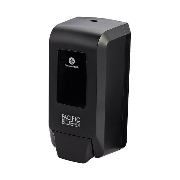 Pacific Blue Ultra Manual Wall Mount Hand Soap And Sanitizer Dispenser (Black)