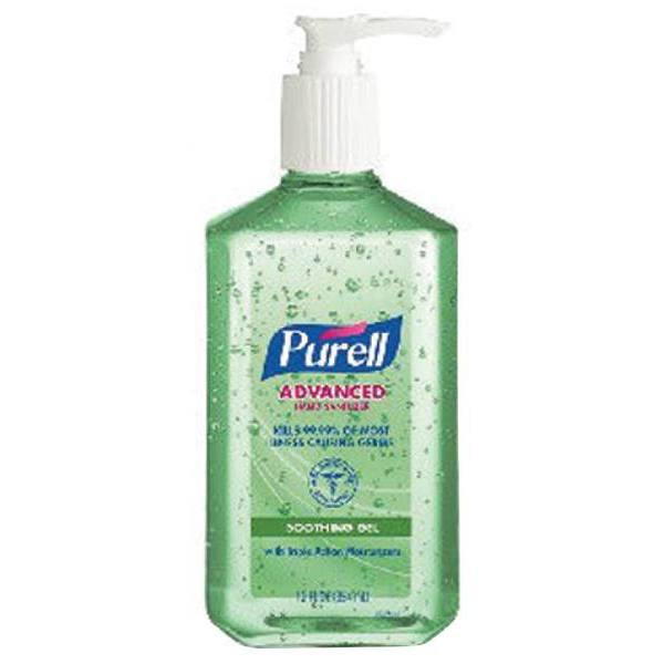 Purell Advanced Hand Sanitizer 12 Floz Pump Btl With Aloe & Vitamin E Case Of 12