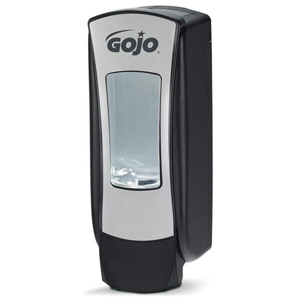 Gojo Adx-12 Push-Style Foam Soap Dispenser, Chrome/Black, For 1250 mL Gojo Adx-12 Soap Refills