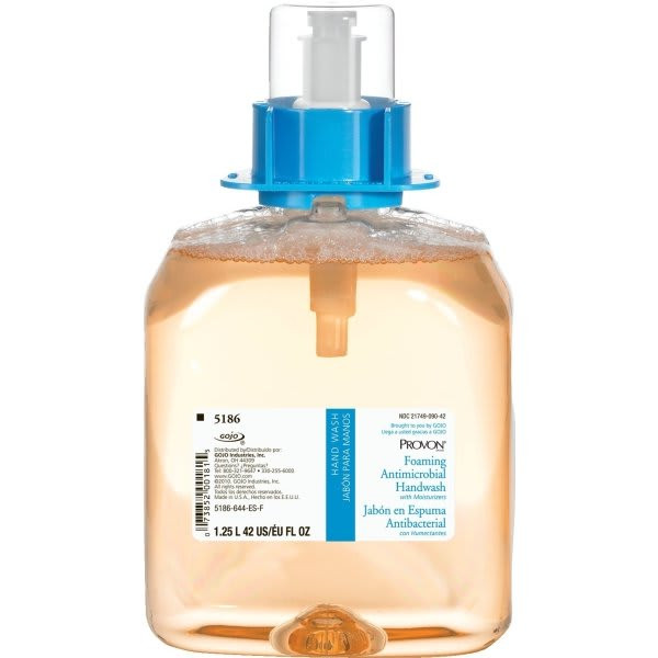 Provon 1250 Ml Foaming Antimicrobial Handwash With Moisturizers, Light Fruit Fragrance Case Of 4