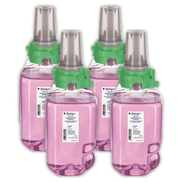 Renown Efm 700 mL Antibacterial Plum Scent Foam Hand Soap Refill For Renown Adx-7 Dispensers, Case Of 4