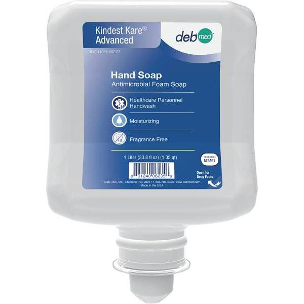 Deb 1 L. Kindest Kare Advanced Antimicrobial Foaming Handwash Cartridge (6-Case)