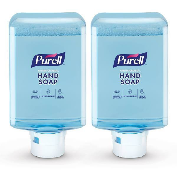 PURELL Es10 Antimicrobial Foaming Hand Soap, 1200 mL Refill, Case Of 2