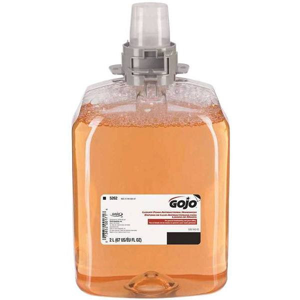 Gojo Foam Antibacterial Handwash, Fresh Fruit, 2000 Ml, Foam Refill For Gojo Fmx-20 Push-Style Dispenser, Case Of 2