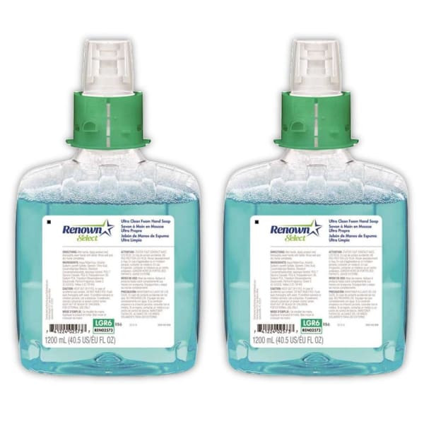 Renown Rb6 1200 mL Ultra Clean Fresh Scent Foam Hand Soap Refill, For Renown Rb6 Dispensers, Case Of 2