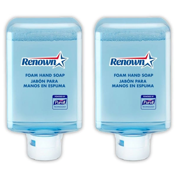 Renown Rb10 1200 mL Clean Release Fragrance-Free Foam Hand Soap Refill For Renown Rb10 Dispensers, Case Of 2