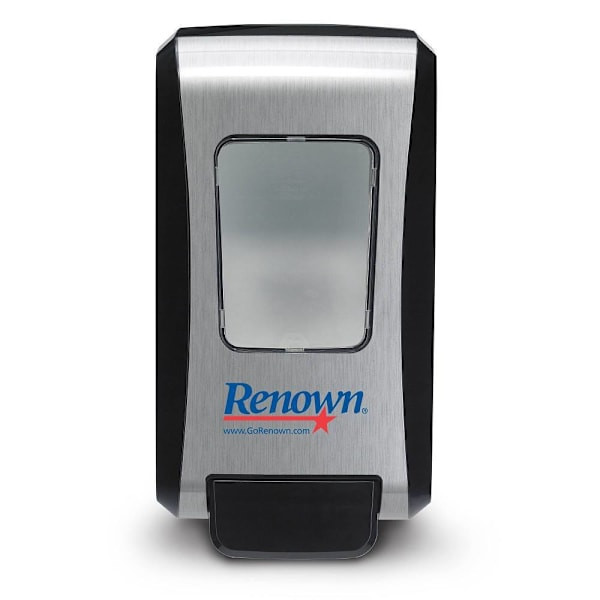 Renown Fmx-20 Manual Hand Soap Dispenser For Renown 2000 mL Fmx-20 Refills, Black And Chrome