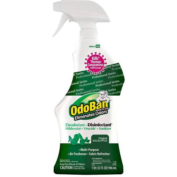 Odoban 32 Oz Ready-To-Use Disinfectant And Air Freshener, Eucalyptus