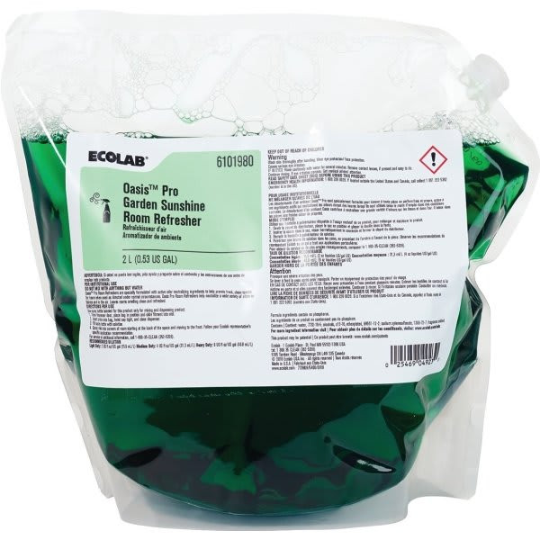Ecolab Oasis Pro Garden Sunshine Room Refresher 2 Liter, Case Of 2